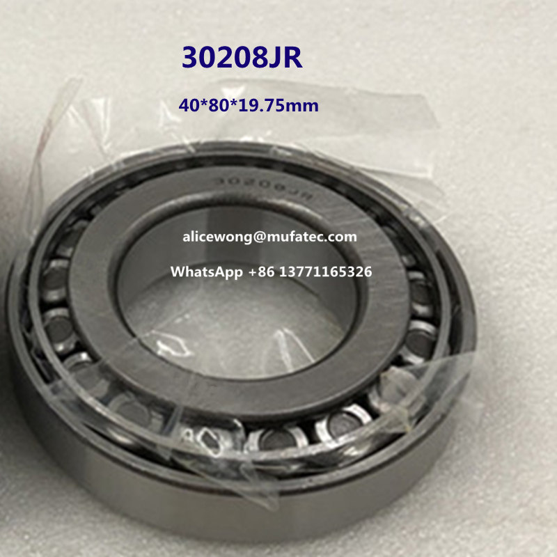 30208JR automotive wheel hub bearing taper roller bearing 40*80*19.75mm