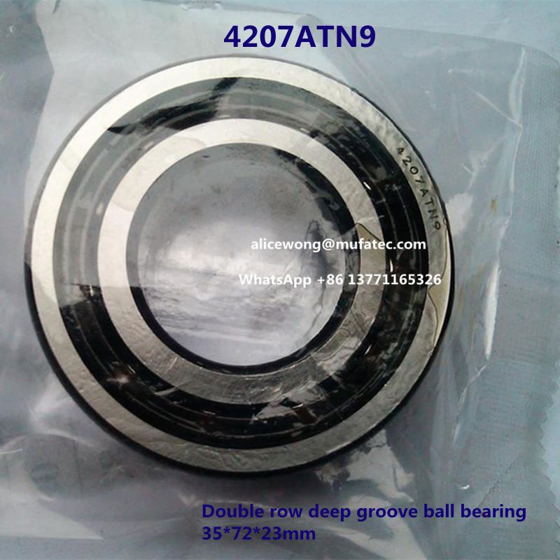 4207ATN9 double row deep groove ball bearing nylon cage bearing 35*72*23mm