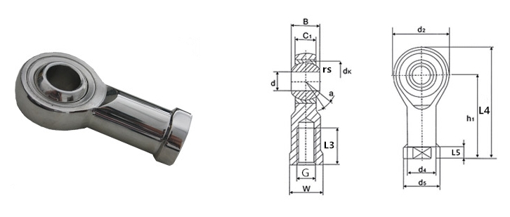 NHS10T Rod End (Size:10x26x56mm)