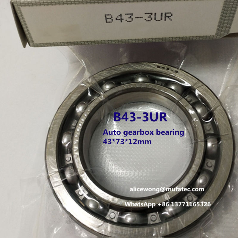 B43-3 auto gear box bearing open deep groove ball bearing 43*73*12mm