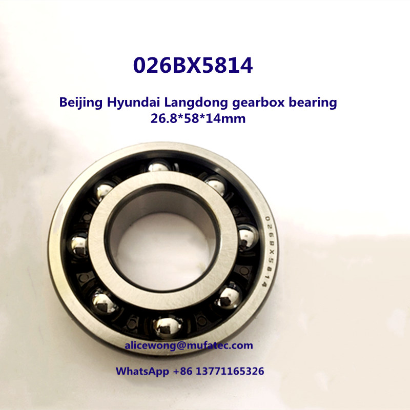 026BX5814 automotive bearing open nylon cage ball bearing 26.8*58*14mm
