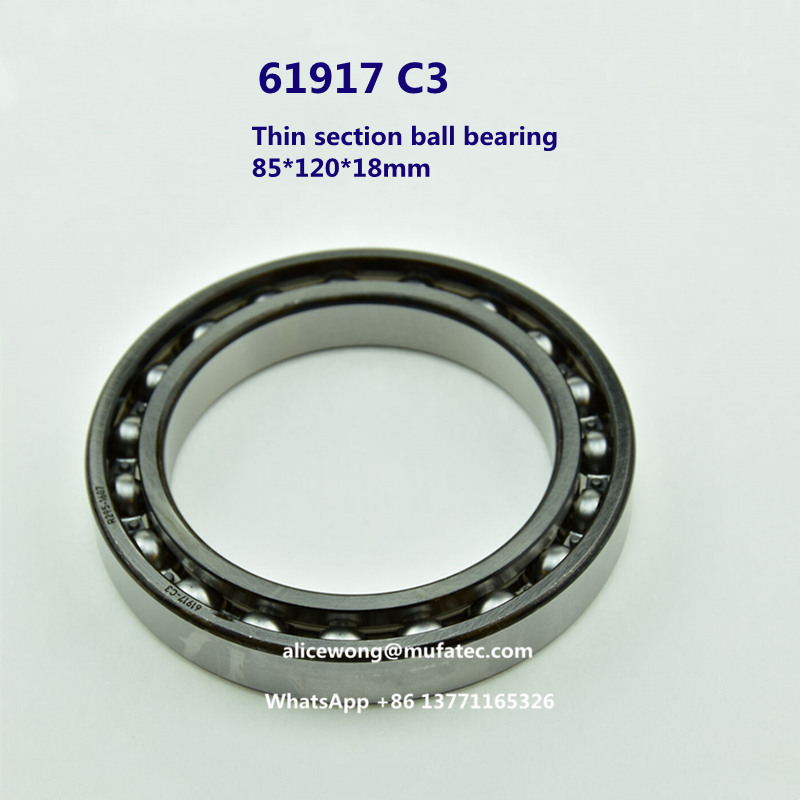61917 C3 thin section ball bearing deep groove ball bearing 85*120*18mm