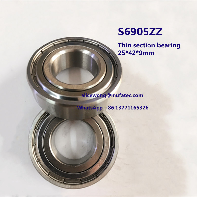 S6905ZZ Automotive Bearing Stainless Steel Thin Section Deep Groove