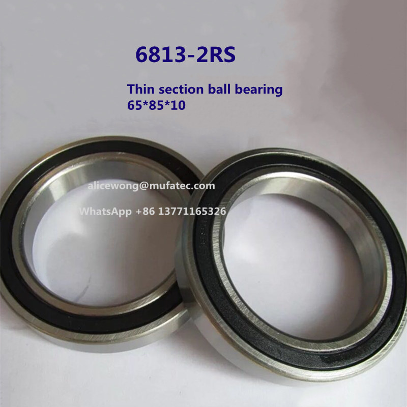 6813-2RS automotive bearing thin section deep groove ball bearing 65*85*10mm