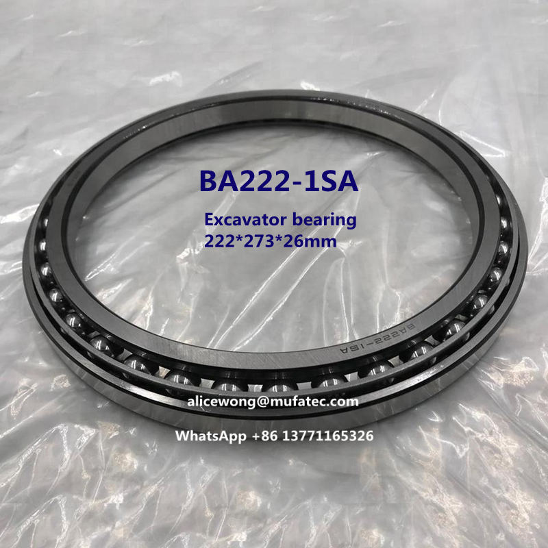 BA222-1SA excavator bearing thin section angular contact ball bearing 222*273*26mm