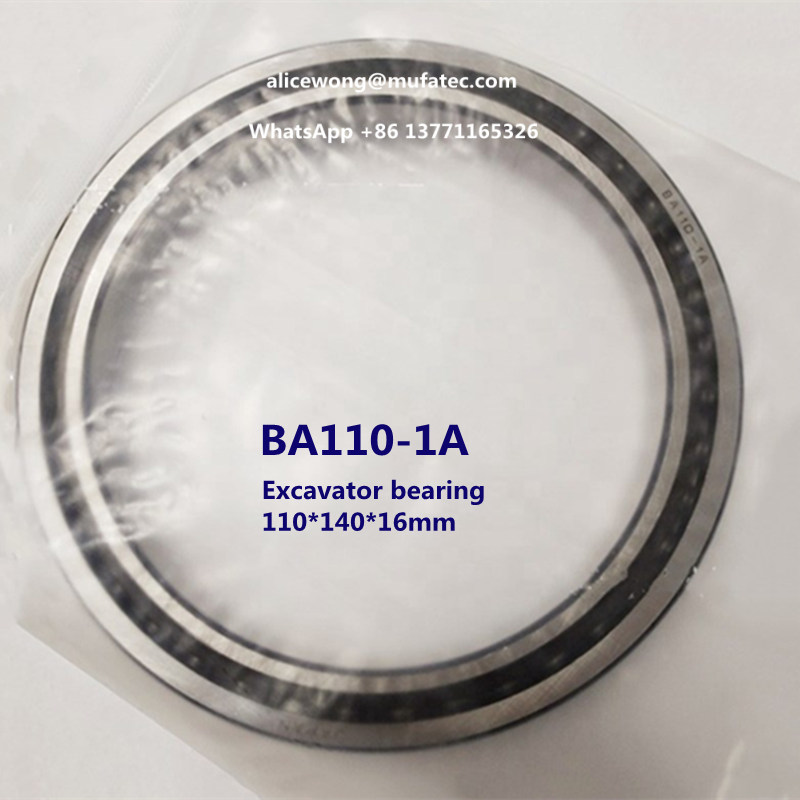 BA110-1A excavator bearing thin section angular contact ball bearing 110*140*16mm