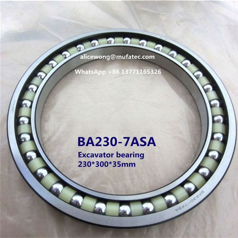 BA230-7ASA BA230-7SA excavator bearing thin section angular contact ball bearing 230*300*35mm