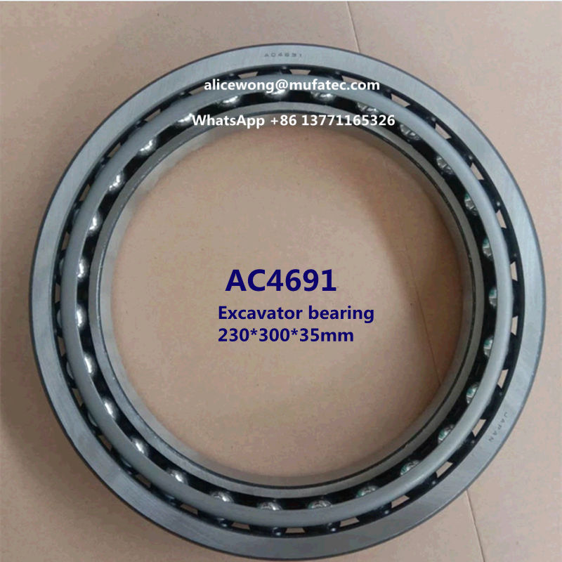 AC4691 excavator bearing high precision angular contact ball bearing 230*300*35mm