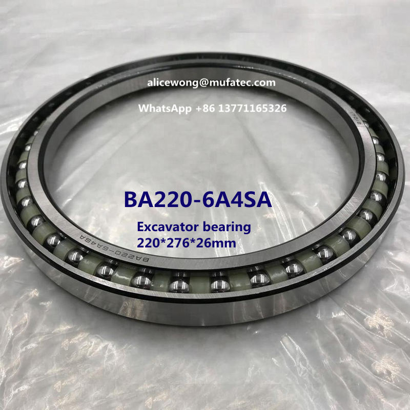BA220-6SA4SA excavator bearing thin section angular contact ball bearing 220*276*26mm