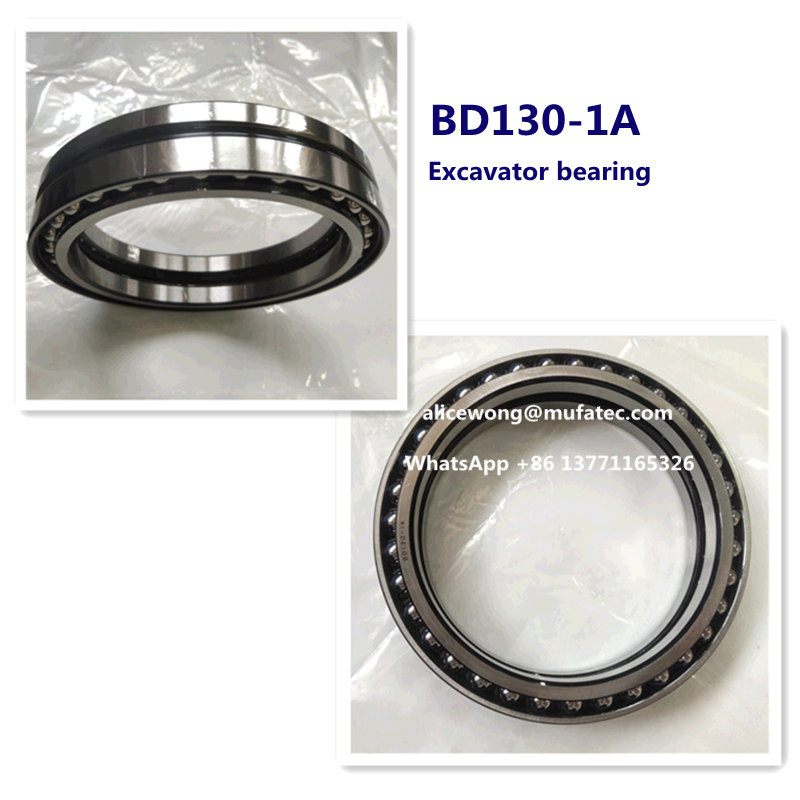 BD130-1A excavator bearing thin section angular contact ball bearing 130*166*34mm