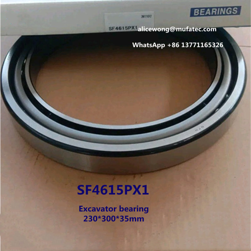 SF4615PX1 excavator bearing thin section angular contact ball bearing 230*300*35mm
