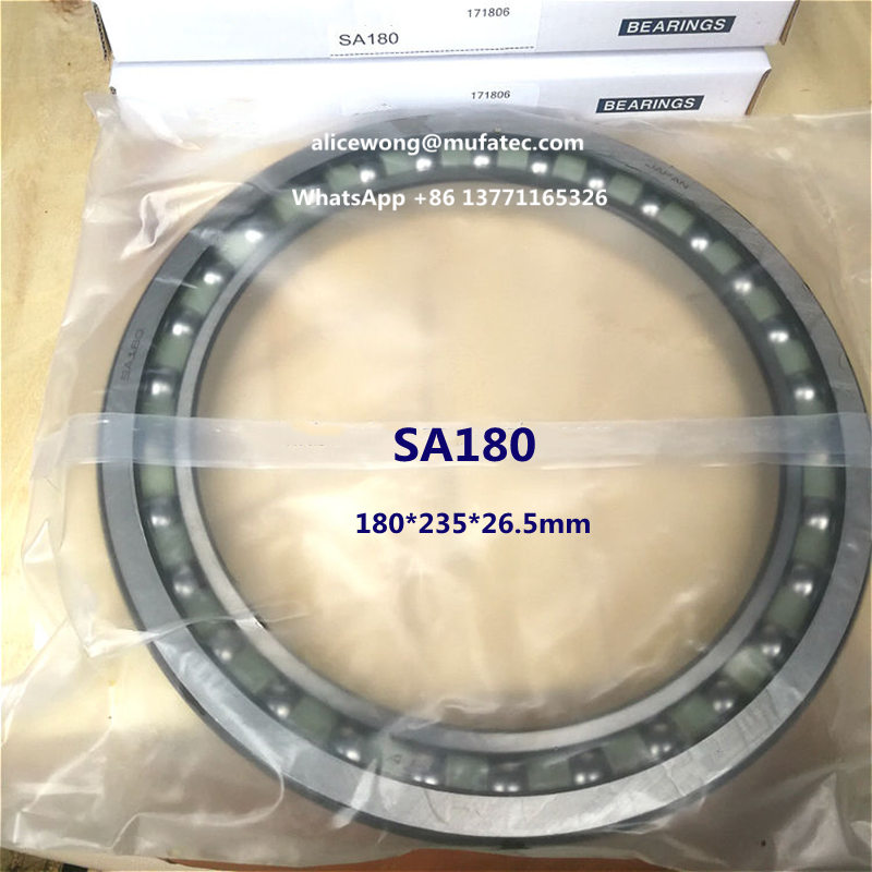 SA180 excavator bearing thin section angular contact ball bearing 180*235*26.5mm