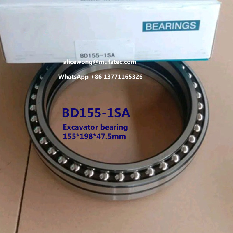 BD155-1SA excavator bearing thin section angular contact ball bearing 155*198*47.5mm
