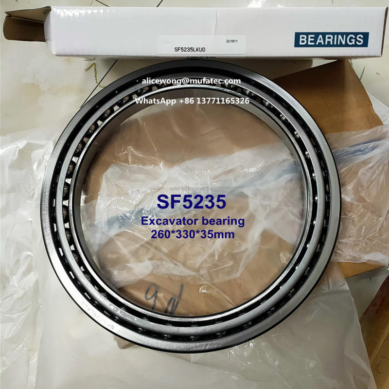 SF5235 VPX1 excavator bearing thin section steel cage angular contact ball bearing 260*330*35mm