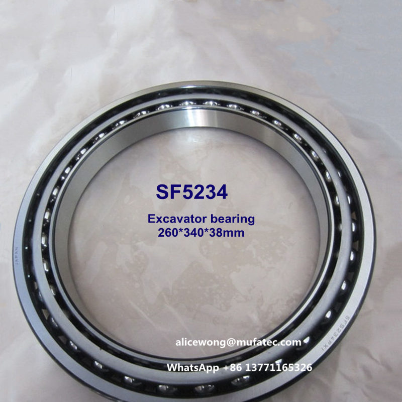 SF5234PX1 excavator bearing thin section angular contact ball bearing 260*340*38mm