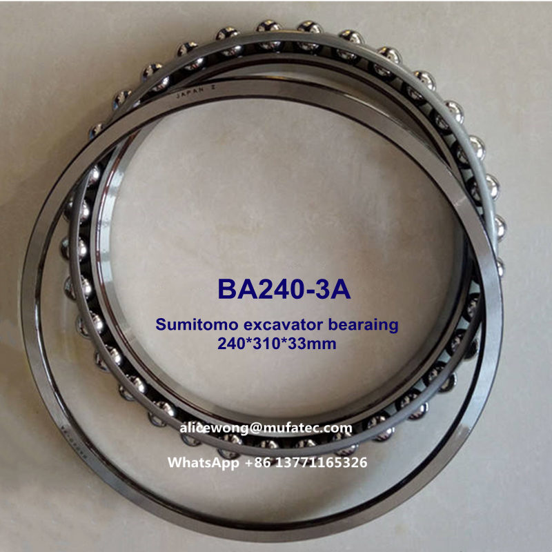 BA240-3A Sumitomo excavator large travel bearing angular contact ball bearing 240*310*33mm