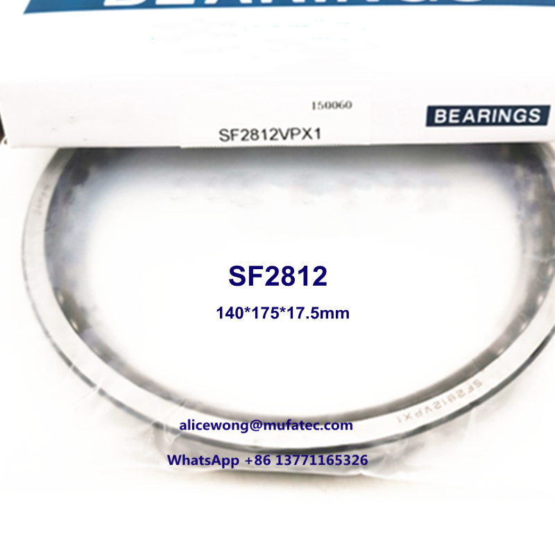 SF2812VPX1 SF2812 excavator bearing thin section steel cage angular contact ball bearing 140*175*17.5mm