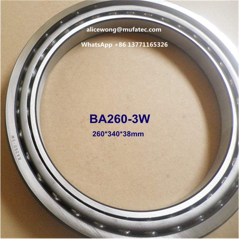 BA260-3W excavator bearing angular contact ball bearing 260*340*38mm