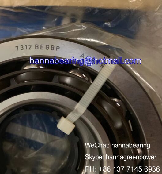 7312BEGBP Angular Contact Ball Bearing / Air Compressor Bearing 60x130x31mm