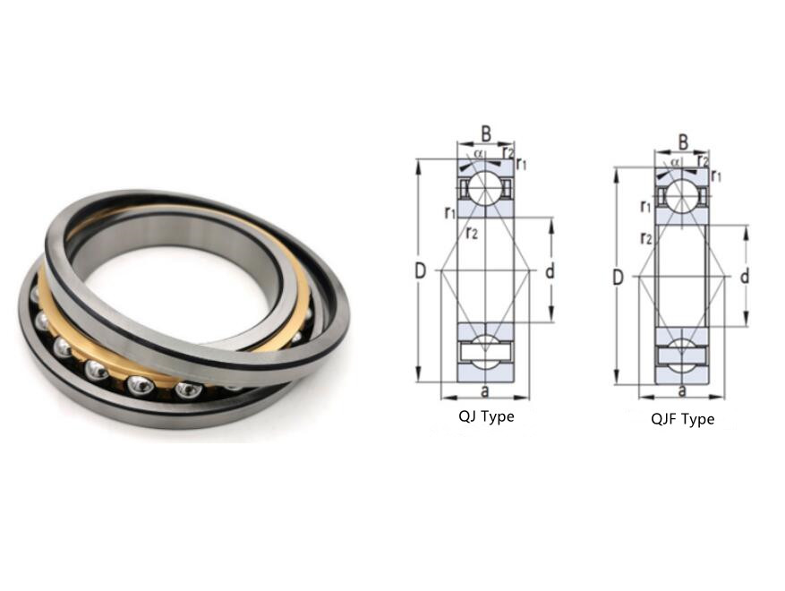 QJF1019 (Size:95x145x24mm) Four Point Contact Ball Bearing