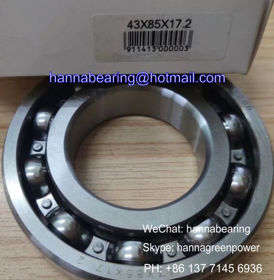 43X85X17.2 Auto Bearings / Deep Groove Ball Bearings 43x85x17.2mm