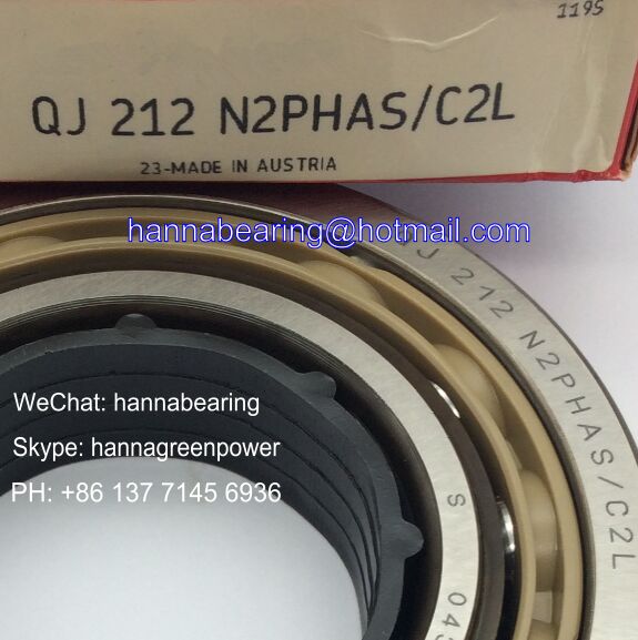 QJ212N2PHAS/C2L Air Compressor Bearing / Angular Contact Ball Bearing 60x110x22mm