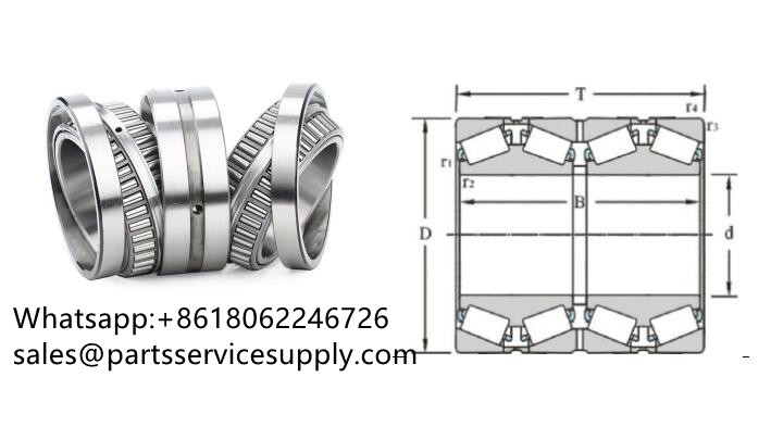 3806/510/HC (ID:510xOD:655xT:377mm) Four Row Tapered Roller Bearing for Rolling Mill