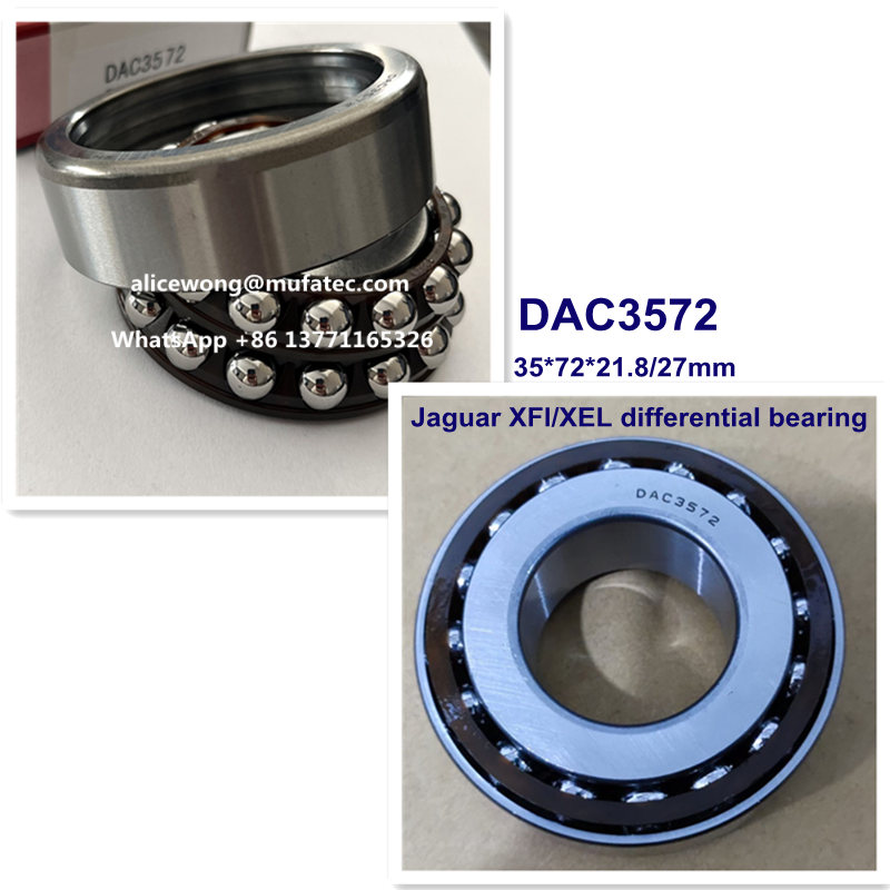 DAC3572 Jaguar XFL XEL differential bearing double row thrust angular contact ball bearing 35*72*21.8/27mm