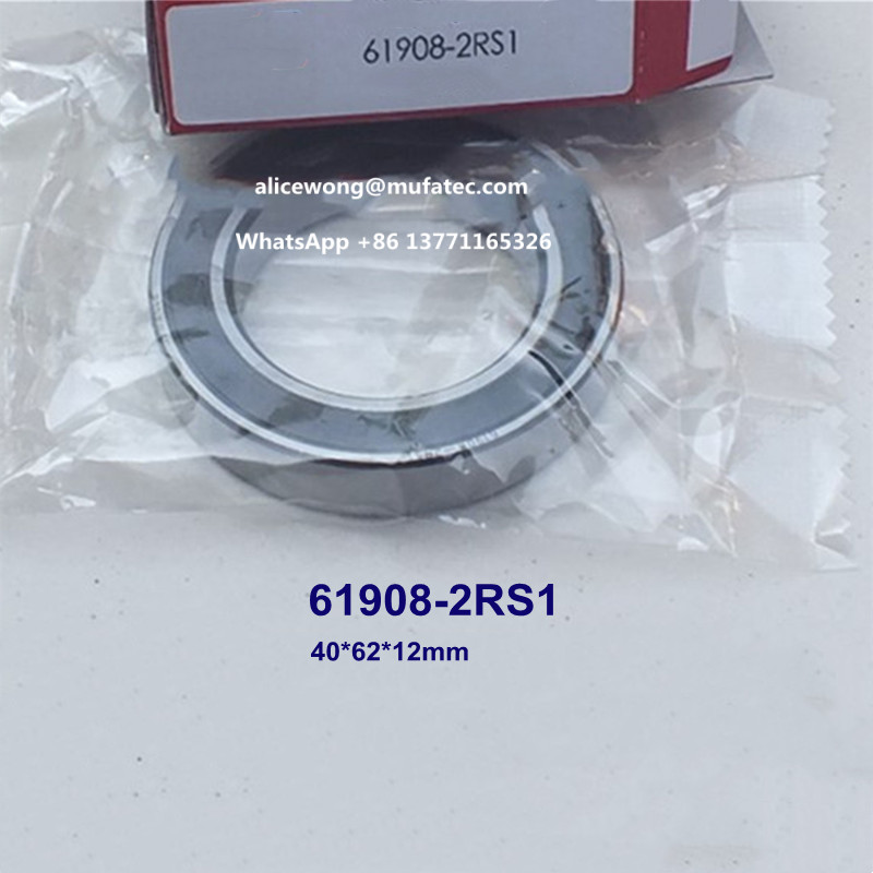 61908 61908-2RS1 automotive bearing sealed deep groove ball bearing 40*62*12mm