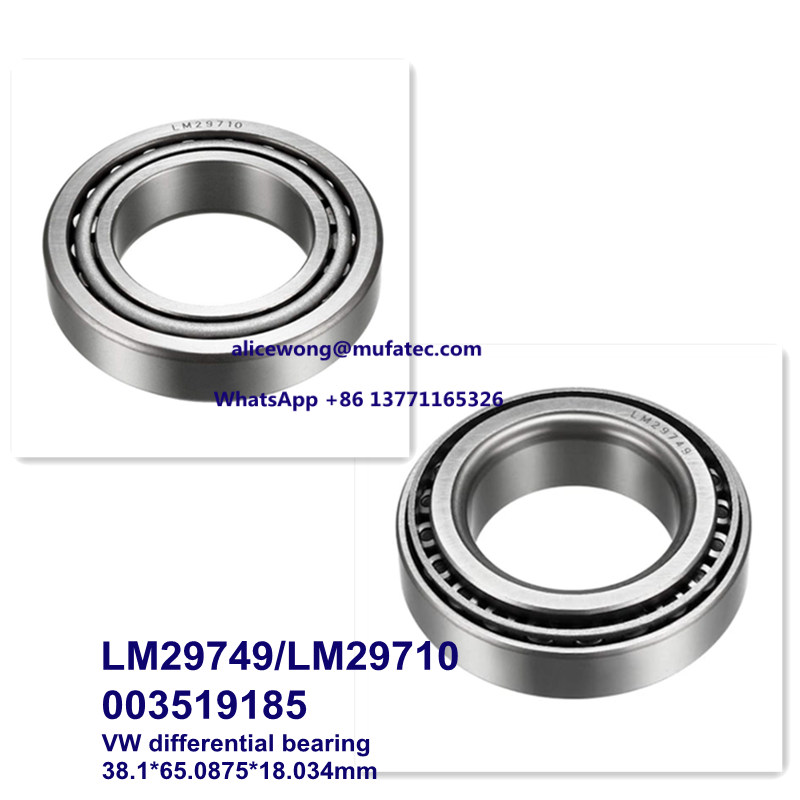 LM29749/10 003519185F Volkswagen Audi input shaft bearing 38.1*65.0875*18.034mm