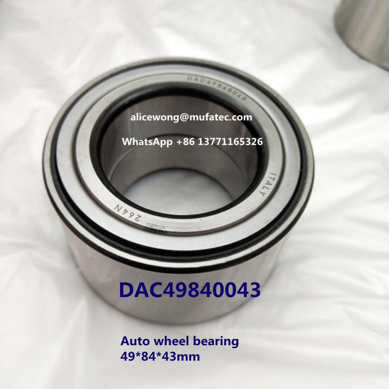 DAC49840043 automotive wheel hub bearing double row angular contact ball bearing 49*84*43mm