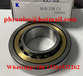 NUB 208 E C3 Cylindrical Roller Bearing 40x80x23mm