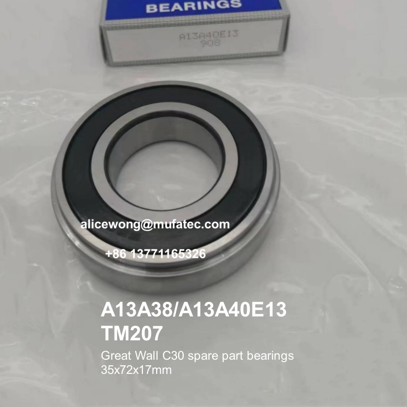 A13A38/A13A40E13 TM207 Great Wall C30 gearbox bearings deep groove ball bearings 35*72*17mm