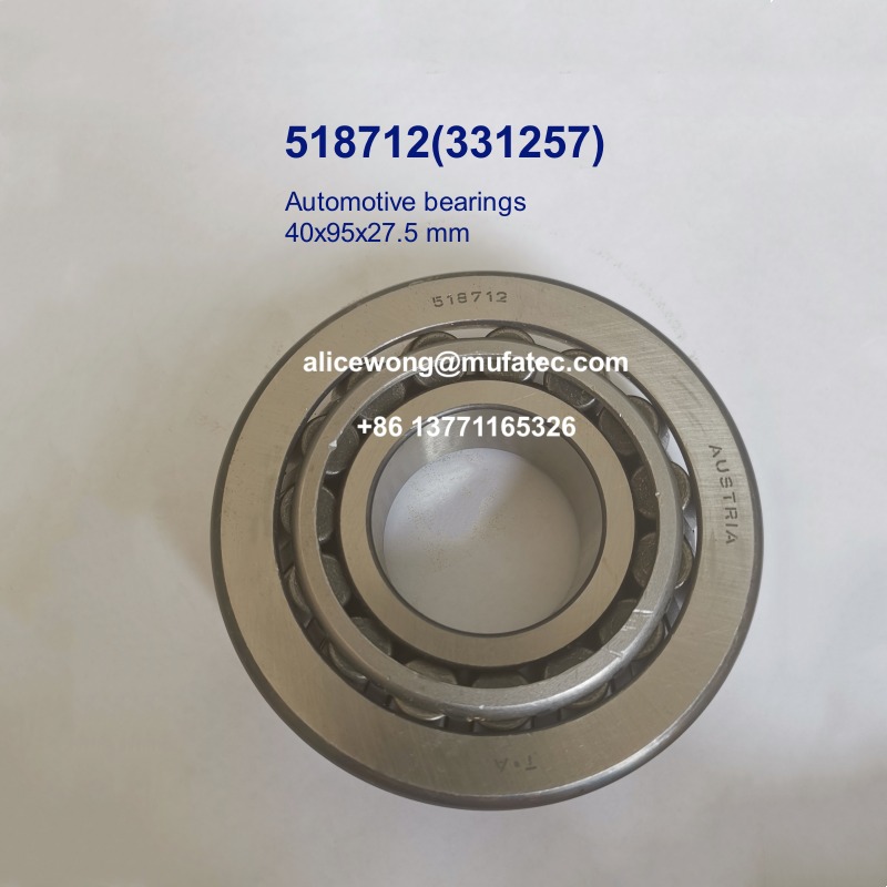 518712 331257 inch tapered roller bearings 40*95*27.5mm