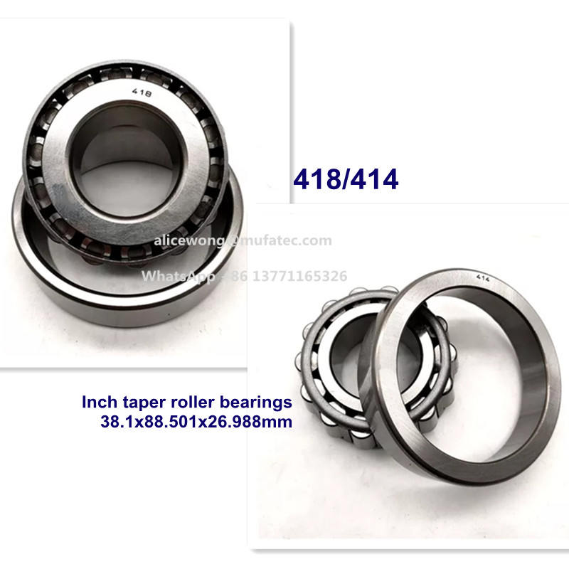 418/414 imperial tapered roller bearings 38.1*88.501*26.988mm