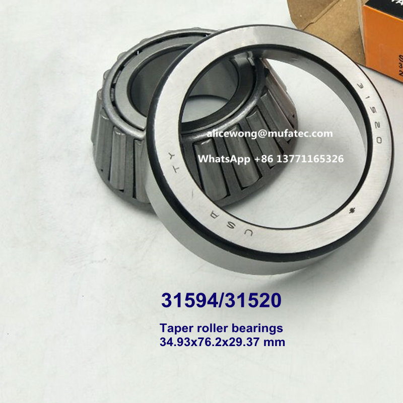 31594/31520 imperial tapered roller bearings 34.93*76.2*29.37mm