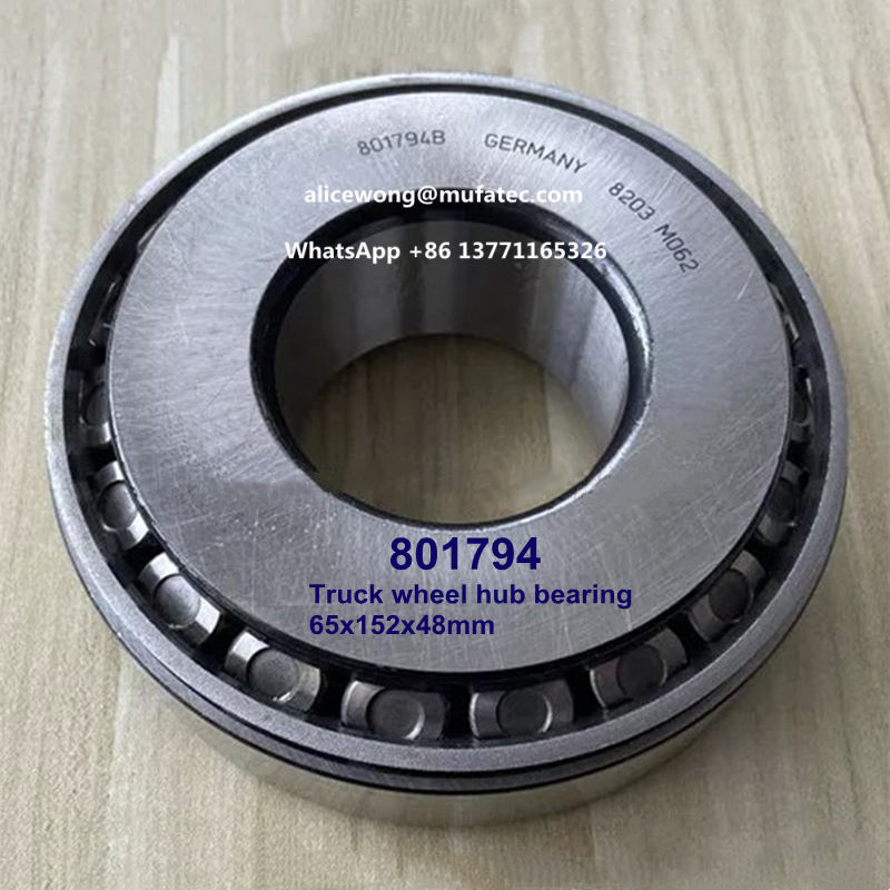 801794 truck wheel hub bearings tapered roller bearings 65*152*48mm