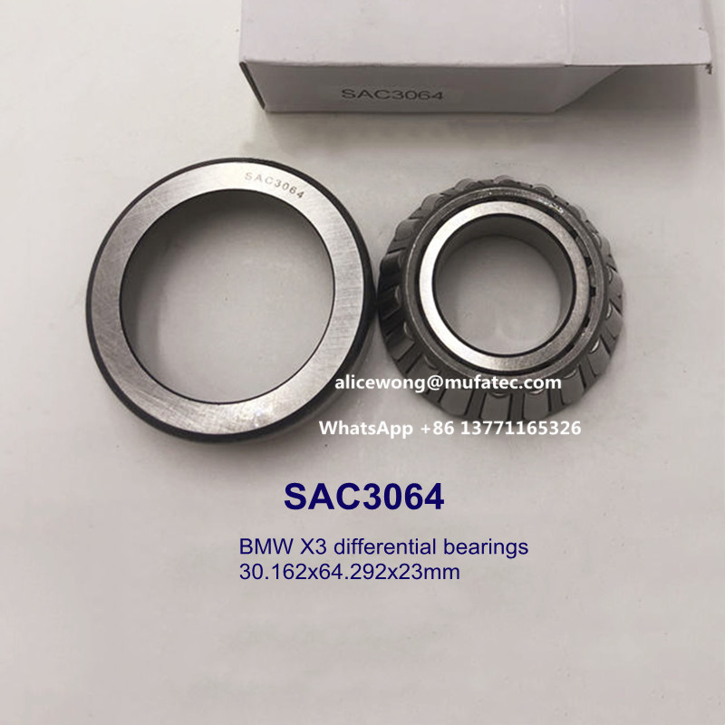 SAC3064 BMW X3 differential bearings taper roller bearings 30.162*64.292*23mm