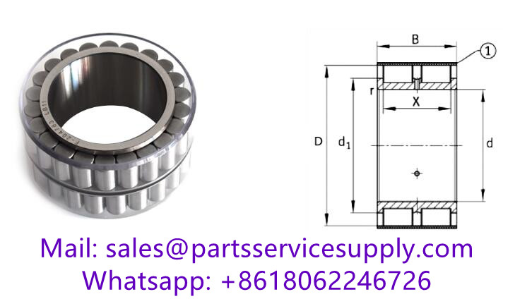 RNN30×49.6×24V (Size:30x49.6x24mm) Full Complement Cylindrical Roller Bearing