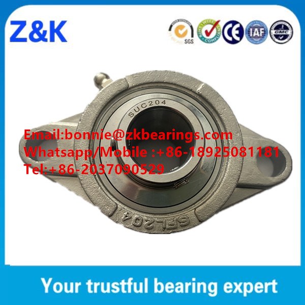 SSUCFL204 Stainless Steel Flange Housing Two Bolt Flange Bearing