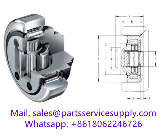 PR4.455 (Size:35x73.8x44-45.5mm) Eccentric Adjustable Composite Roller Bearing