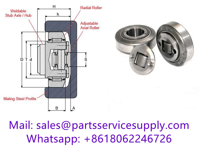 4.072 (Size:30x52.5x43mm) Adjustable Combined Bearings with Shims