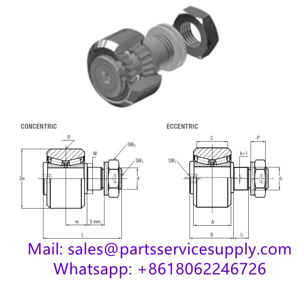 PKR62C Guide Roller with Tapered Roller Bearing (Size:27x62x83mm)