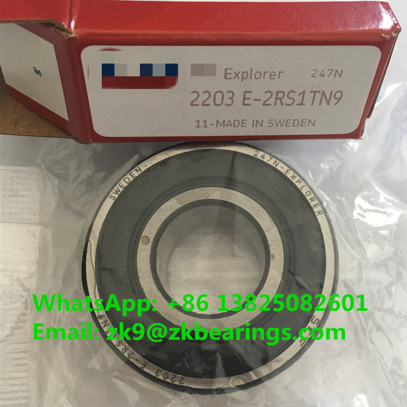 2203 E-2RS1TN9 Self-aligning Ball Bearing With Seals On Both Sides