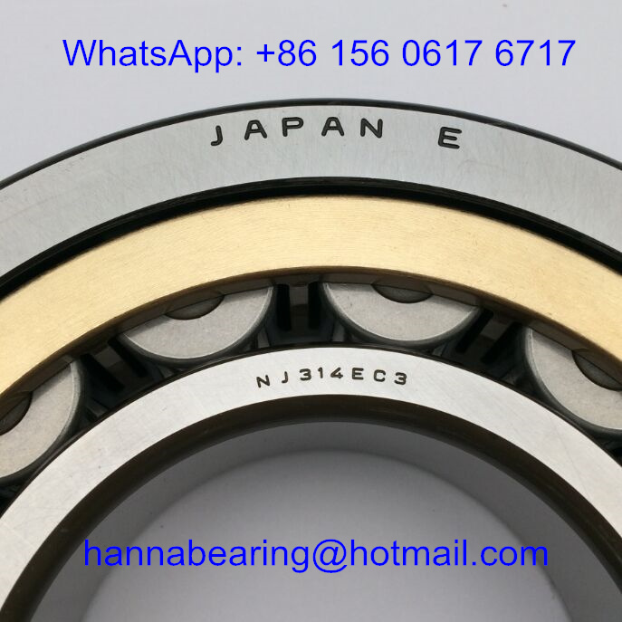NJ314EMC3 Auto Bearings / Cylindrical Roller Bearing 70x150x35mm