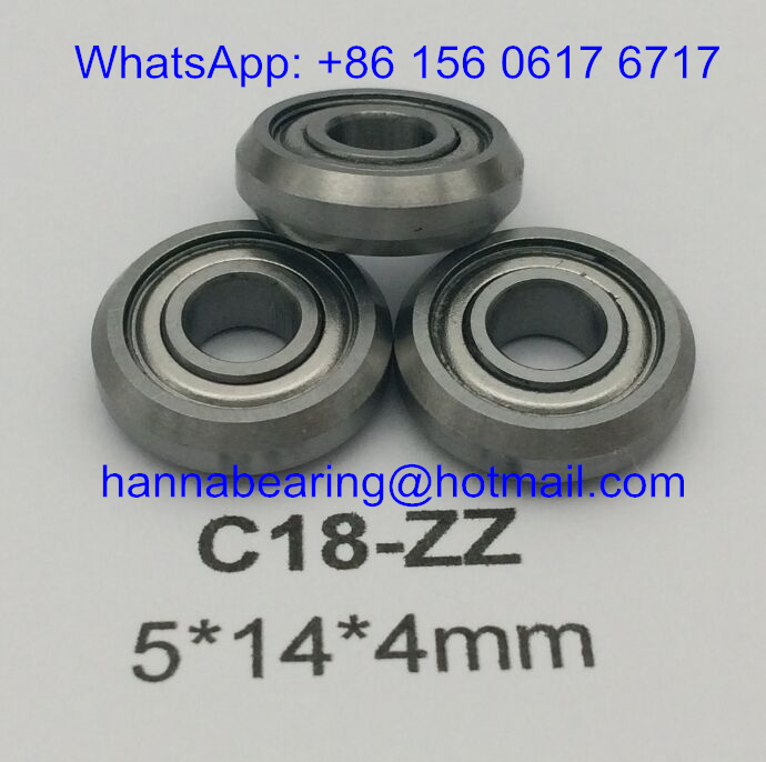 C18ZZ / C18-2RS / C18 Guide Roller Bearings 5x14x4mm