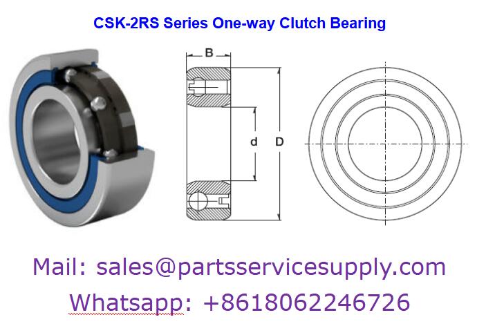 CSK25-2RS One Way Clutch Bearing Size:25x52x20mm (No Keyway)