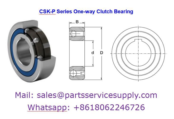 CSK25-P One Way Clutch Bearing with Inside Keyway Size:25x52x15mm