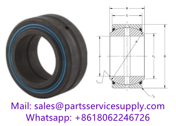 MB260-9LSS Sealed Spherical Plain Bearing (Alt P/N:GE260ES-2RS) Size:260x370x150mm