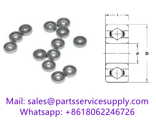 691 (Equivalent Part No.:R-410) Metric Size Miniature Ball Bearing Size:1x4x1.6mm
